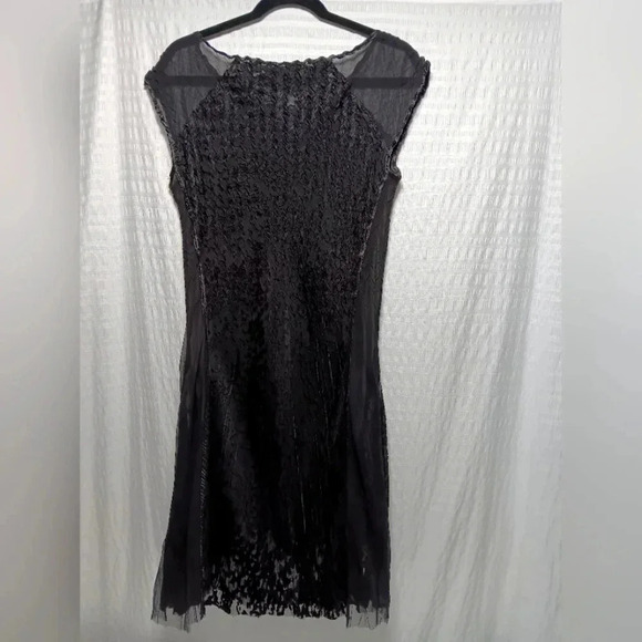 Komarov Crinkle Sheer Slip Midi Dress. Ladies side L - Picture 3 of 6
